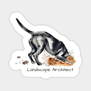 LANDSCAPE ARCHITECT Black Lab Magnet