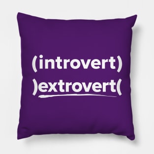 Funny introvert extrovert graphic Pillow