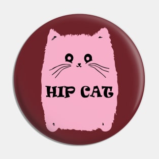 Cat hip hop pink funny Pin