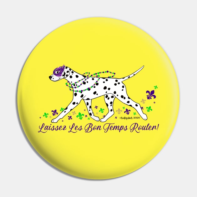 Mardi Gras Dalmatian Pin by FLCupcake