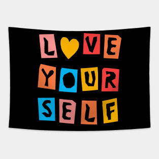 Love Yourself Cutout Tapestry