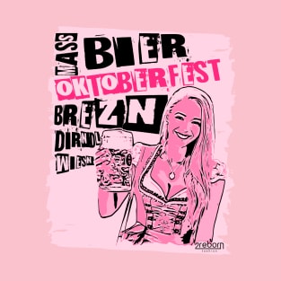 2reborn JEN Oktoberfest Bier Party Dirndl pink T-Shirt