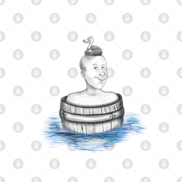 Guy in a barrel by TempoTees