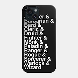 Dungeons & Dragons Class Phone Case