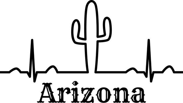 Arizona - Saguaro Cacti - Heartbeat Kids T-Shirt by KickStart Molly