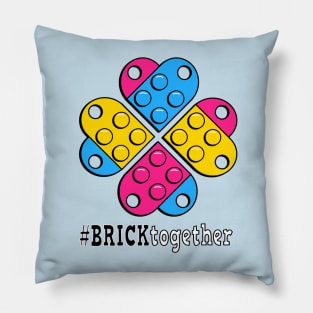 Lego Brick Together Flower Power Pan Support Pillow