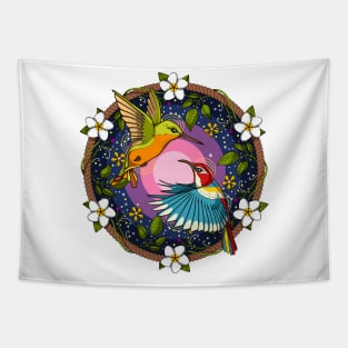 Ayahuasca Hummingbirds Tapestry