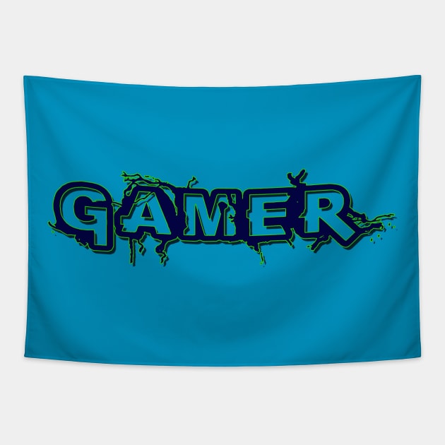 Gaming Addict Tapestry by GreenGuyTeesStore