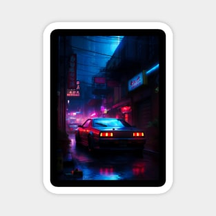 Cyberpunk Car Racer Magnet