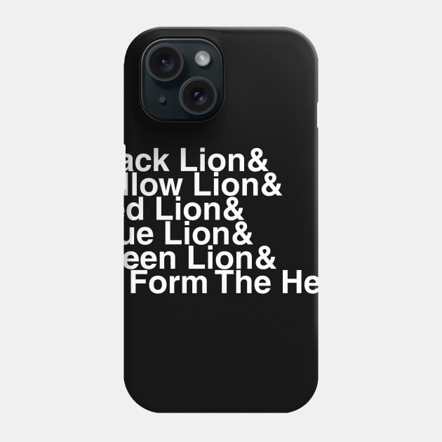 Voltron Helvetica List Phone Case by DennisMcCarson