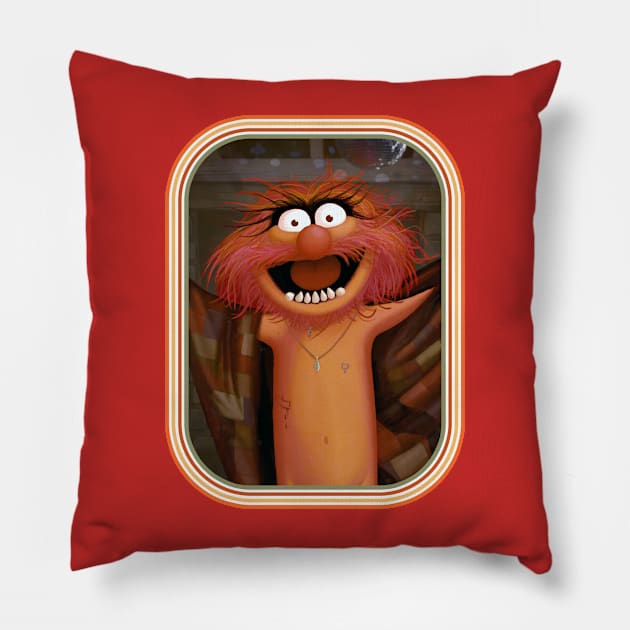 Animal - Retro Pillow by GrimbyBECK