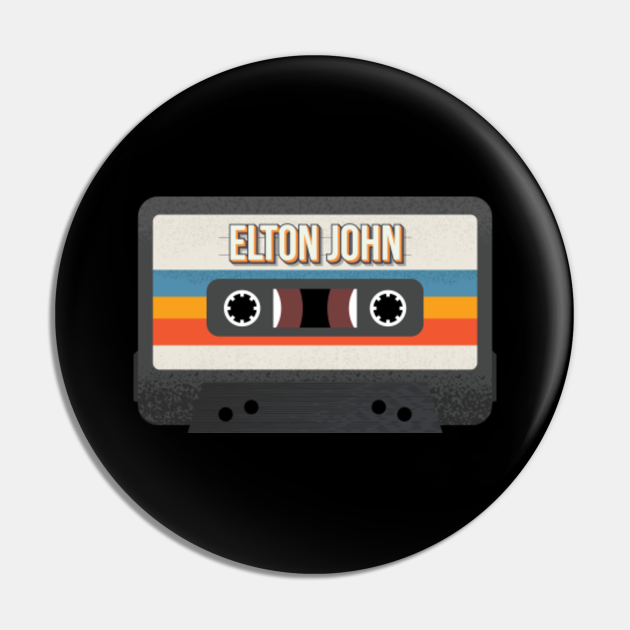 Elton John Retro Text Style Elton John Elton John Pin TeePublic