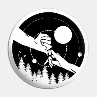 Holding Hands Pin