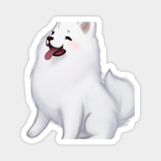 Cute Samoyed Drawing Magnet