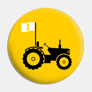 Support IOWA with this Tractor and Flag design Pin