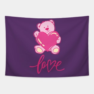 Bear With Heart.Love Tapestry