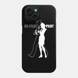 Female Pilot and Co-Pilot (white on dark) Phone Case