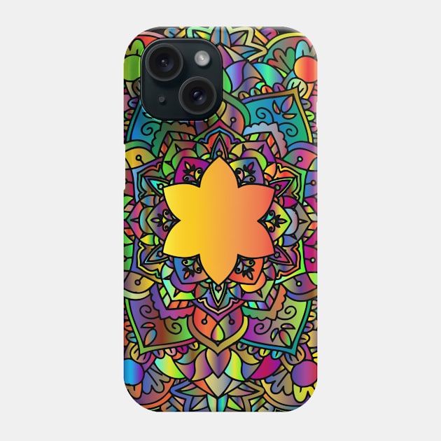 mandala-design, mandala-art, geometric, abstract, mandala and spirituality, colorful, rainbow, mandala pattern, mandala flower patterns, Flower Mandala ,Spirituality Phone Case by Utopia Shop