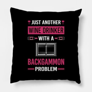 Wine Drinker Backgammon Pillow