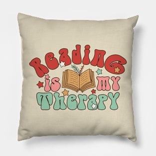 Reading is my therapy Pillow