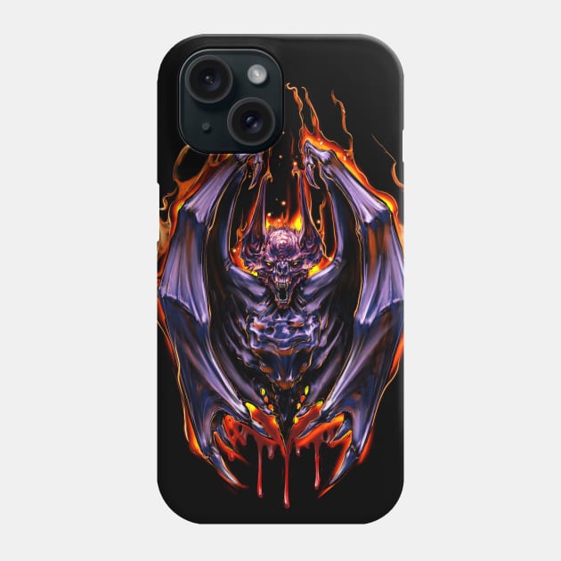 Hellbringer Bat Phone Case by Shawnsonart