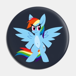 Standing Rainbow Dash Pin