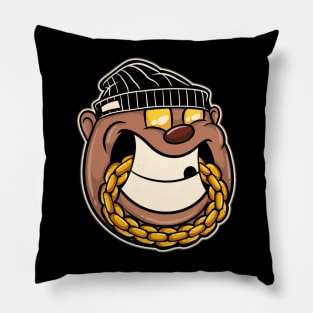 gold chain cartoon Pillow