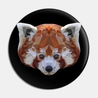 Geometric Red Panda Cute Print Pin