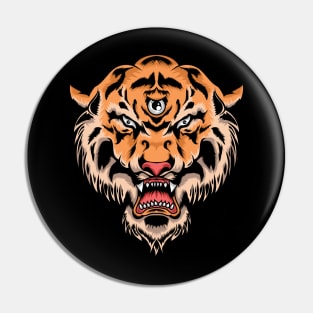 Tiger Head Pin