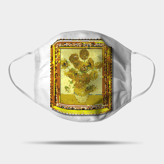 8 Bit Sunflowers 8 Bit Mask Teepublic