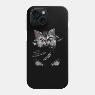 Cute Cat With Purple Eyes Phone Case