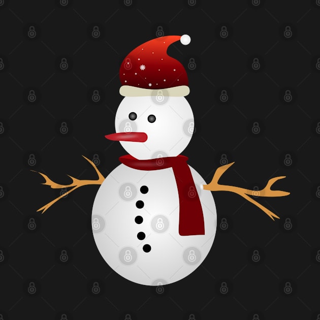 Christmas Snowman & Red Hat by holidaystore