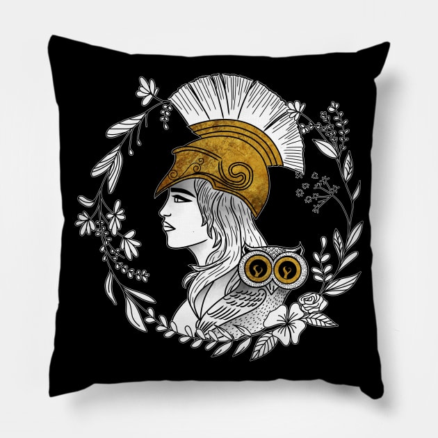 Athena Pillow by SnugglyTh3Raven