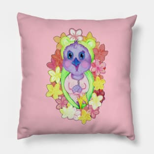 Baby Purple Honey Creeper Pillow