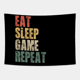 Eat Sleep Game Repeat Funny Gift Ideas Tapestry