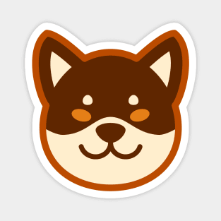 Brown Shiba: Eyes open smile Magnet