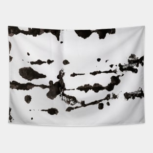 Black Ink Splatter Tapestry