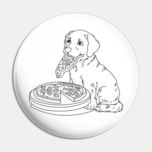 Pizza! Coloring your own T-shirt Pin