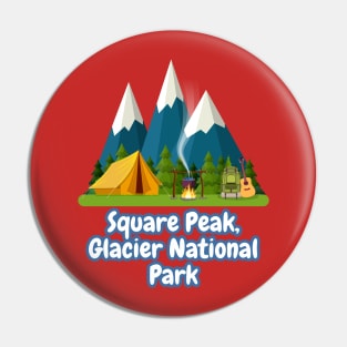 Square Peak, Glacier National Park Pin