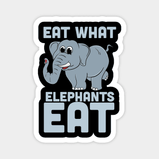 Funny Vegetarian T Shirts elephant diet gift Magnet