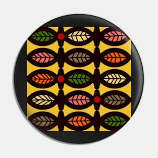 Graphic pattern with autumn leafs Pin