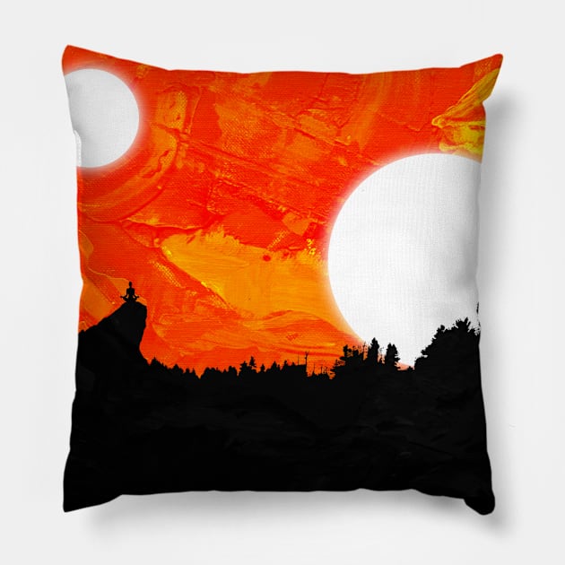 Two Sunsets Pillow by Lumos19Studio