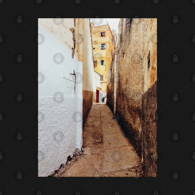 Alley in Residential Neighbourhood in Morocco by visualspectrum