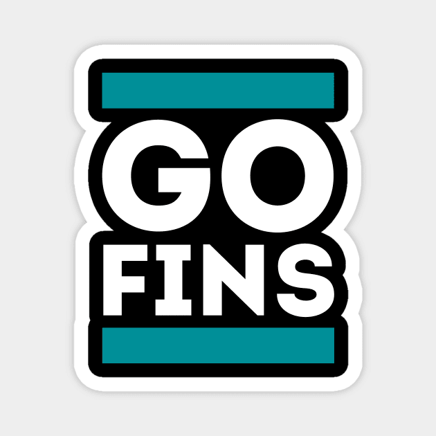 Go Fins Magnet by Funnyteesforme