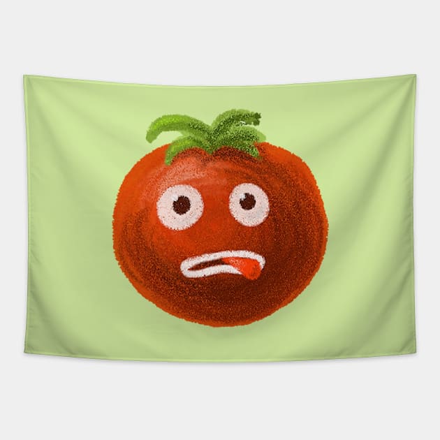 Stressed Out Tomato Tapestry by Boriana Giormova