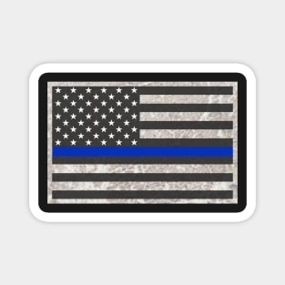 Walk the Thin Blue Line, Flag with Punisher Skull Magnet