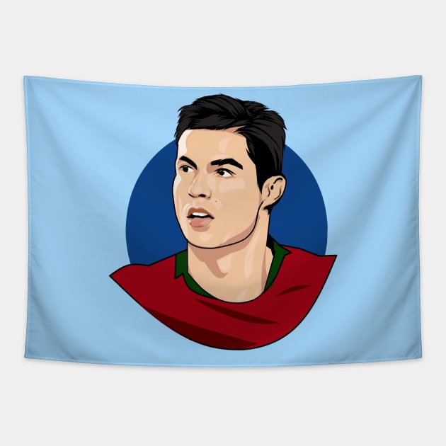 Cristiano Ronaldo Tapestry by Fadmel