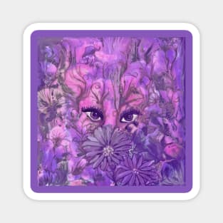 Beautiful Creature Artwork in Pink and Purple Magnet