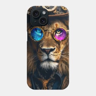 Steampunk Lion With Glasses Phone Case