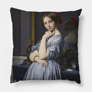 Portrait of Comtesse d'Haussonville by Jean-Auguste-Dominique Ingres Pillow